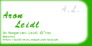 aron leidl business card